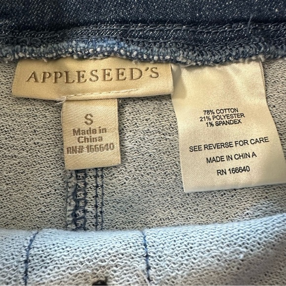 Appleseed's Blue and Gold Midi A-Line Skirt - Picture 3 of 3